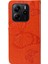 Xiaomi Redmi Note 14 4g (163.25X76.55X8.16MM) Çiçek Baskılı Deri Stand-Turuncu (Yurt Dışından) 3