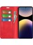 Xiaomi Redmi Note 14 Pro 4g Kılıf Skin Touch Deri Cüzdan Telefon Kapağı-Kırmızı (Yurt Dışından) 3
