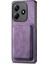 Xiaomi Redmi Note 14 5g Kılıf Için Magsafe Deri Arka Kapak ile Uyumlu Çıkarılabilir Kart Tutucu-Mor (Yurt Dışından) 2