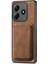 Xiaomi Redmi Note 14 5g Kılıf Için Magsafe Deri Arka Kapak ile Uyumlu Çıkarılabilir Kart Tutucu-Kahverengi (Yurt Dışından) 3