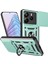Xiaomi Redmi Note 14 5g Kılıfı Slayt Kamera Kapaklı Pc+Tpu Kickstand Telefon Kapağı-Yeşil (Yurt Dışından) 1