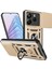 Xiaomi Redmi Note 14 5g Kılıfı Slayt Kamera Kapaklı Pc+Tpu Kickstand Telefon Kapağı-Altın (Yurt Dışından) 1