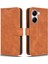 Xiaomi Redmi Için Turbo 4 5g/poco X7 Pro 5g Cilt Hissi Düşme Önleyici Cüzdan Kapaklı Telefon Kapağı-Kahverengi (Yurt Dışından) 1