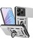 Xiaomi Redmi Note 14 5g Kılıfı Slayt Kamera Kapaklı Pc+Tpu Kickstand Telefon Kapağı-Gümüş (Yurt Dışından) 1