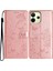 Xiaomi Redmi Note 14 4g (163.25X76.55X8.16MM) Cüzdan Çiçek Baskı Deri Flip Kapak Kayışlı-Gül Altın (Yurt Dışından) 1