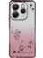 Xiaomi Redmi Için Not 14 5g Kılıf Yüzük Kickstand Tpu Çiçekler Degrade Glitter-Gül Altın (Yurt Dışından) 4