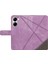 Xiaomi Redmi Turbo 4 5g Bilek Kayışlı Geometrik Çizgi Tasarımlı Cüzdan-Mor (Yurt Dışından) 4