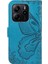 Xiaomi Redmi Note 14 4g (163.25X76.55X8.16MM) Kılıf Desenli Pu Deri Folyo Flip Telefon Kapağı - Mavi (Yurt Dışından) 2