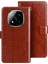 Xiaomi Redmi Note 14 Pro 5g/poco X7 5g Crazy Horse Doku Deri Telefon Kapağı-Kahverengi (Yurt Dışından) 1