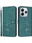 Xiaomi Redmi Note 14 4g (163.25X76.55X8.16MM) Kediler Baskı Deri Kayış-Balck Yeşili Için (Yurt Dışından) 1