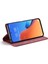 Xiaomi Redmi Için Not 12R 5g/xiaomi Redmi 12 4g Autspace A01 Rfıd Engelleme Kart Tutucu ile Deri Stand Kapağı-Kırmızı (Yurt Dışından) 4