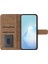 Xiaomi Redmi Note 14 4g (163.25X76.55X8.16MM) Kılıf Flip Deri Retro Çizgiler Baskılı-Gri (Yurt Dışından) 5