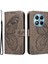 Xiaomi Redmi Note 14 Pro 4g Kılıf Desenli Pu Deri Folyo Flip Telefon Kapağı-Gri (Yurt Dışından) 1