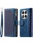 Xiaomi Redmi Için Not 14 Pro+ 5g/14 Pro 5g/poco X7 5g Eşkenar Dörtgen Dikiş Hattı Pu Deri Telefon Kapağı-Mavi (Yurt Dışından) 1
