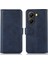 Xiaomi Poco X7 Pro 5g/redmi Turbo 4 5g Kılıf Sığır Derisi Doku Deri Cüzdan Stand-Mavi Için (Yurt Dışından) 1