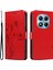 Xiaomi Redmi Note 14 Pro 4g Pu Çiçek Desenli Cüzdan Standlı Telefon Kapağı-Kırmızı (Yurt Dışından) 1