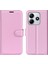 Xiaomi Redmi Için Not 14 4g (163.25X76.55X8.16MM) Kılıf Litchi Doku Darbeye Dayanıklı Deri Cüzdan Telefon Kapağı-Pembe (Yurt Dışından) 1