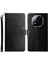 Xiaomi Redmi Note 14 Pro 4g Kılıf Için Y Şekilli Çizgiler Baskı Deri Telefon Kapağı-Balck (Yurt Dışından) 1