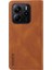 Xiaomi Redmi Note 14 4g (163.25X76.55X8.16MM) Yıkatu YK-004 Cilt Dokunuşlu Cüzdan Telefon Kılıfları-Kahverengi (Yurt Dışından) 3