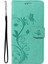 Xiaomi Redmi Turbo 4 5g Pu Çiçek Desenli Cüzdan Standlı Telefon Kapağı-Yeşil (Yurt Dışından) 3