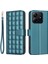 Xiaomi Redmi Note 14 4g (163.25X76.55X8.16MM) Cüzdan Kare Izgara Telefon Kapağı-Yeşil (Yurt Dışından) 1