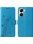 Xiaomi Redmi Için Turbo 4 5g/poco X7 Pro 5g Çiçek Baskı Cüzdan Standı Kapak-Mavi (Yurt Dışından) 1