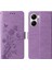 Xiaomi Redmi Için Turbo 4 5g/poco X7 Pro 5g Çiçek Baskı Cüzdan Standı Kapağı-Mor (Yurt Dışından) 1