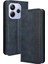 Xiaomi Redmi Note 14 4g (163.25X76.55X8.16MM) Cüzdan Standı Retro Doku Telefon Kapağı-Mavi (Yurt Dışından) 1