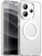 Xiaomi Redmi Note 14 4g (163.25X76.55X8.16MM) Kılıf Magsafe Anti Drop Hibrit Telefon ile Uyumlu Arka Kapak-Beyaz (Yurt Dışından) 1