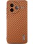Xiaomi Redmi K80 5g Kılıf Galvanik Karbon Fiber Doku Pu+Tpu Telefon Kapağı-Kahverengi Için (Yurt Dışından) 5