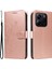 Xiaomi Redmi Için Not 14 4g (163.25X76.55X8.16MM) Pu Çiçek Desenli Cüzdan Halkalı Telefon Kılıfı Kapak-Gül Altın (Yurt Dışından) 1