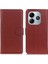 Xiaomi Redmi Note 14 5g Pu Deri Litchi Doku-Kahverengi Için (Yurt Dışından) 1