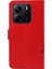 Xiaomi Redmi Note 14 4g (163.25X76.55X8.16MM) Pu Çiçek Desenli Cüzdan Standlı Telefon Kapağı-Kırmızı (Yurt Dışından) 4