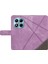 Xiaomi Redmi Note 14 Pro 4g Geometrik Çizgi Tasarımlı Bilek Askılı Cüzdan-Mor (Yurt Dışından) 4