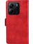 Xiaomi Redmi Için Not 14 4g (163.25X76.55X8.16MM) Kılıf Yıkatu YK-007 Litchi Doku Pu Deri Cüzdan Telefon Kapağı-Kırmızı (Yurt Dışından) 3
