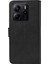 Xiaomi Redmi Için Not 14 4g (163.25X76.55X8.16MM) Kılıf Düz Renk Deri Mobil Kapak Cüzdan Standı Kayış-Siyah (Yurt Dışından) 4