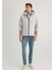 Jeans Detaylı Kapüşonlu Gri Şişme Yelek 0110554-70074 2