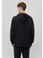 Baskılı Kapüşonlu Siyah Sweatshirt 0610960-900 4