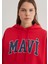 Mavi Logo Baskılı Kapüşonlu Kırmızı Sweatshirt 1600361-82054 5