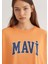 Mavi Logo Baskılı Turuncu Tişört 1600843-71407 5