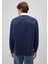 Logo Baskılı Lacivert Polo Sweatshirt 0S10172-70497 5