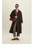Kemerli Oversize Gabardin Trençkot Acı Kahve 1