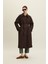 Kemerli Oversize Gabardin Trençkot Acı Kahve 6