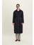 Kemerli Oversize Gabardin Trençkot Lacivert 3
