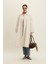 Kemerli Oversize Gabardin Trençkot Tereyağı 5