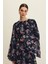 Şifon Volanlı Elbise Floral 2