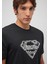 Erkek Superman Baskılı Siyah Tişört 0610494-900 5