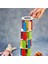 Renkli Tower Plus Jenga Büyük Boy Doğal Ahşap Denge Kule Oyunu 3