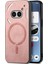For Nothing Telefon (2A) Plus/telefon (2A) Magsafe Cilt-Dokunmatik Telefon Kapağı ile Uyumlu Deri Arka Kılıf - Pembe (Yurt Dışından) 1
