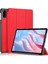Honor Pad X9/pad X8 Pro Için Üç Katlı Stand Kapağı, Düz Renk Pu Deri Tablet Kılıfı-Kırmızı (Yurt Dışından) 1